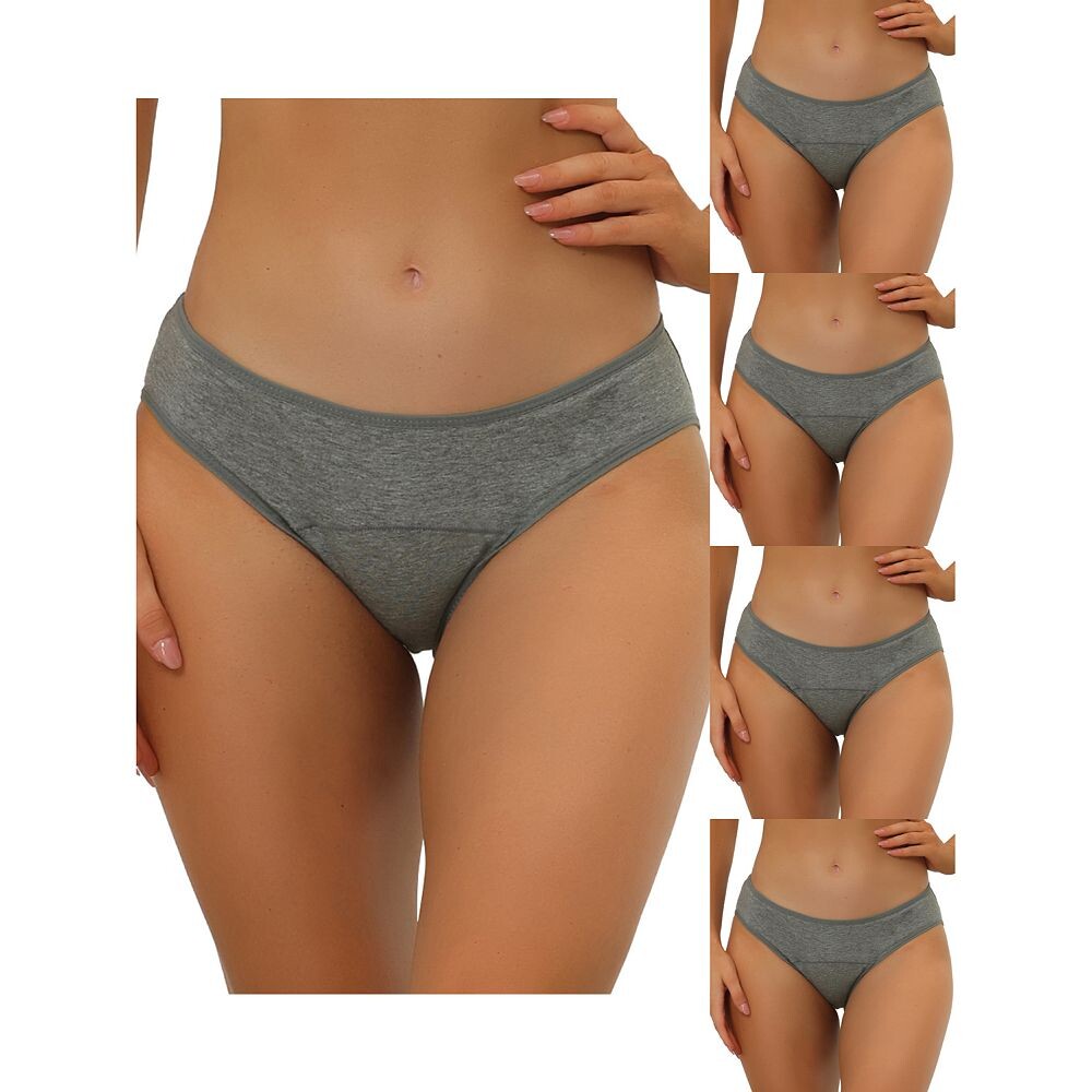 5 упаковок женского нижнего белья, хипстерские трусики со средней талией, доступны в размерах больших размеров ALLEGRA K, серый
5 упаковок женского нижнего белья, хипстерские трусики со средней талией, доступны в размерах больших размеров ALLEGRA K, серый