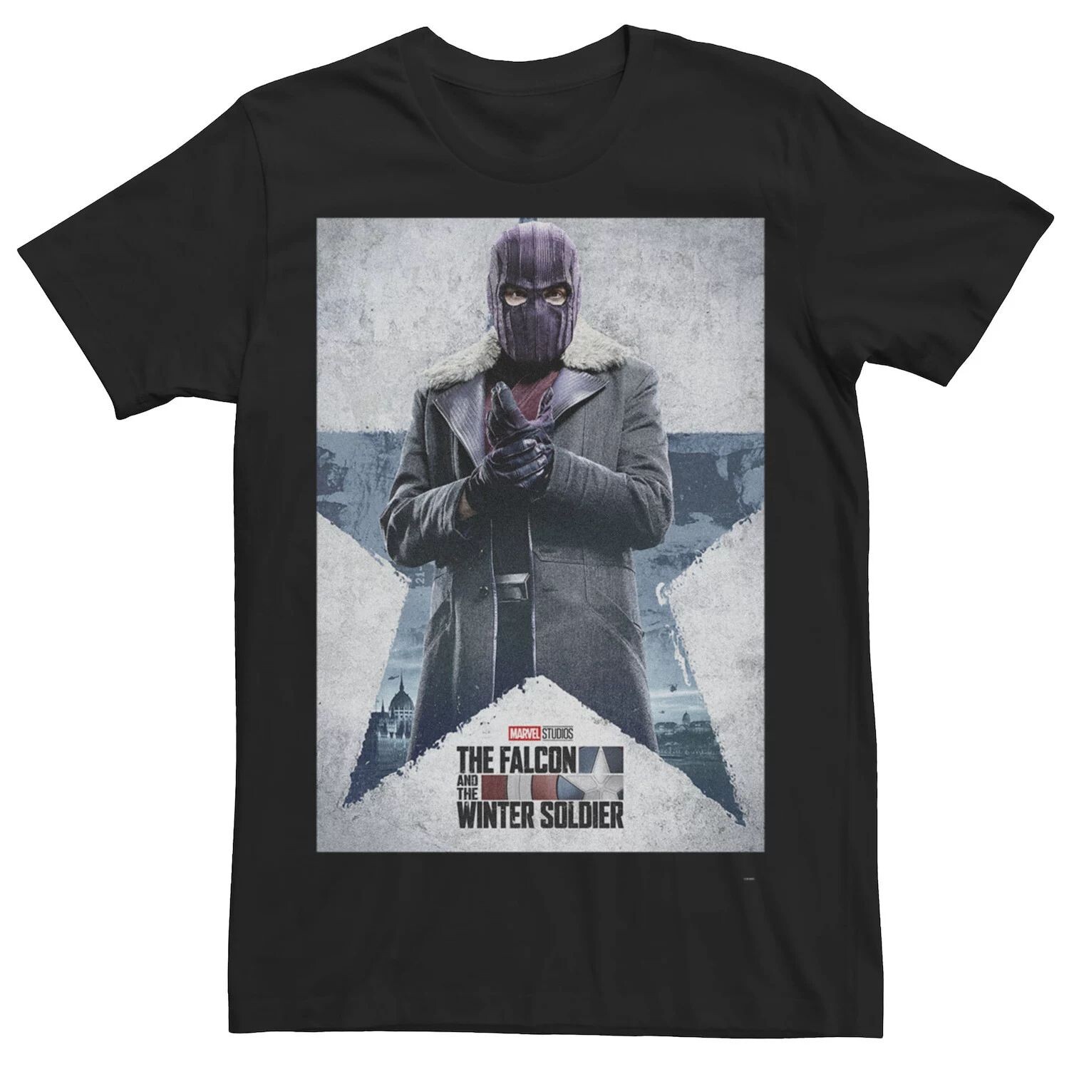 Мужская футболка с плакатом с персонажем Marvel Falcon Winter Soldier Baron Zemo Licensed Character
Мужская футболка с плакатом с персонажем Marvel Falcon Winter Soldier Baron Zemo Licensed Character