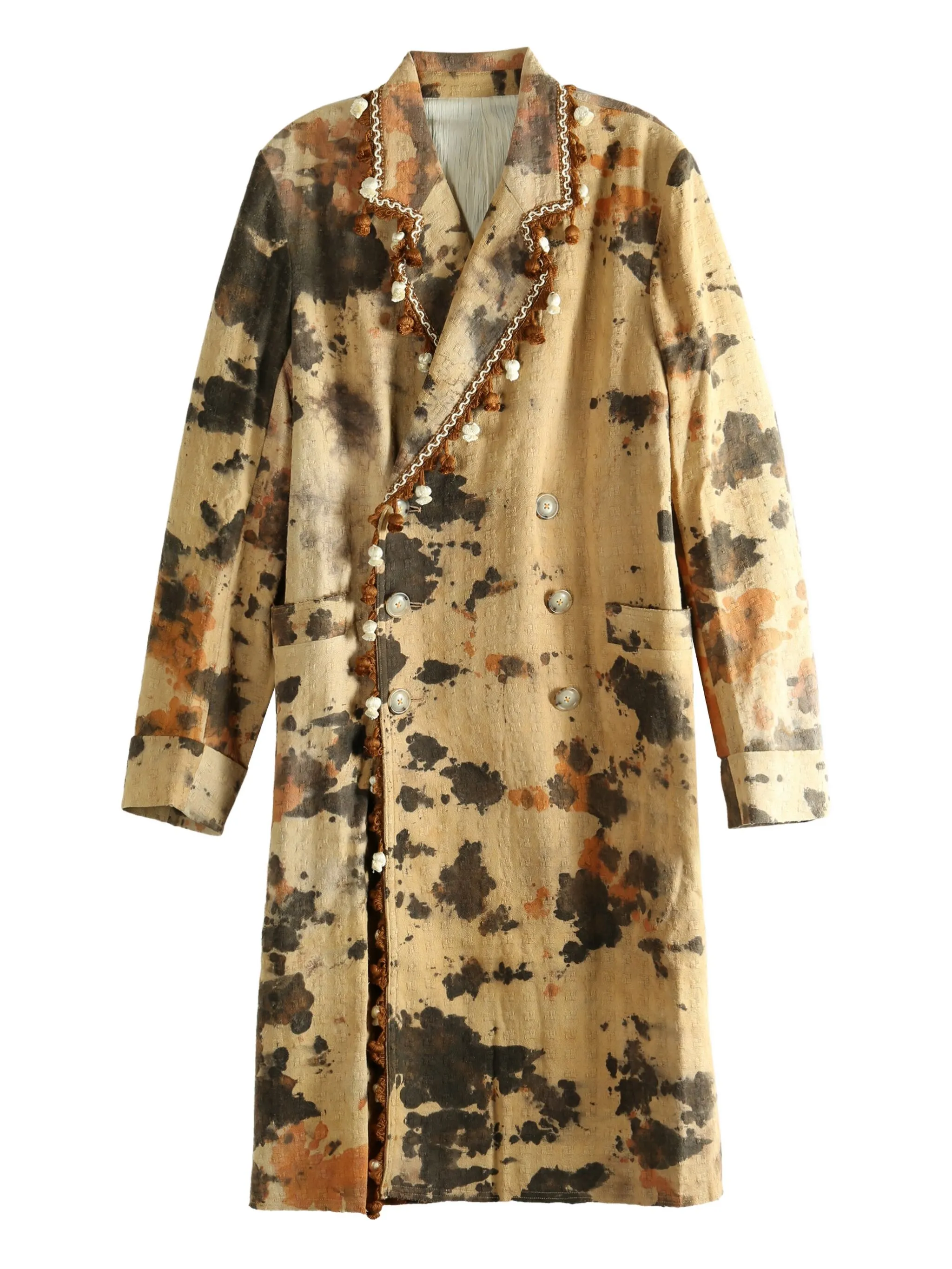 Двубортное пальто с фестонами Communs, бежевый
Двубортное пальто с фестонами Communs, бежевый