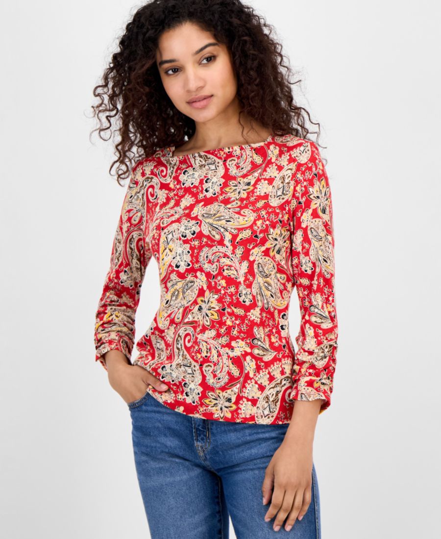 Женская блузка с вырезом-лодочкой и узором пейсли Nautica Jeans, Samba Multi
Женская блузка с вырезом-лодочкой и узором пейсли Nautica Jeans, Samba Multi