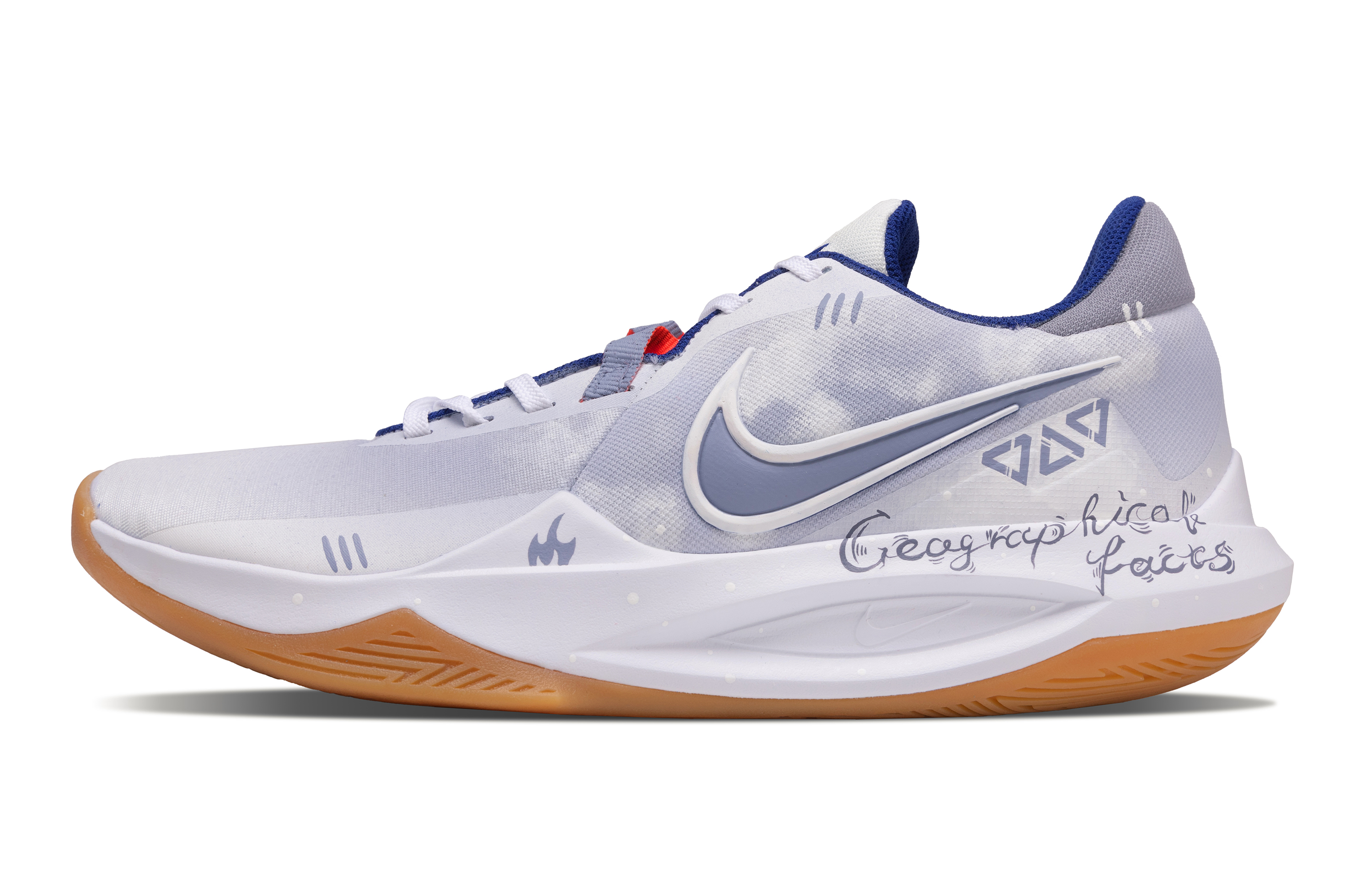 Nike Баскетбольные кроссовки Precision 6, низкие, мужские, белые/фиолетовые 
Nike Баскетбольные кроссовки Precision 6, низкие, мужские, белые/фиолетовые