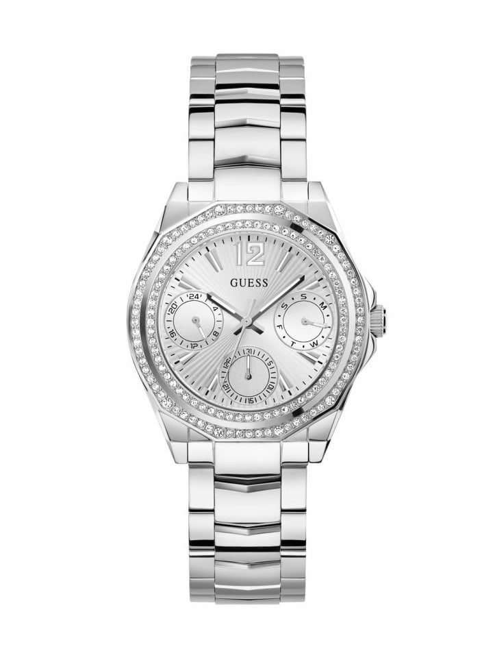 Guess Аналоговые женские часы серебристого цвета
Guess Аналоговые женские часы серебристого цвета