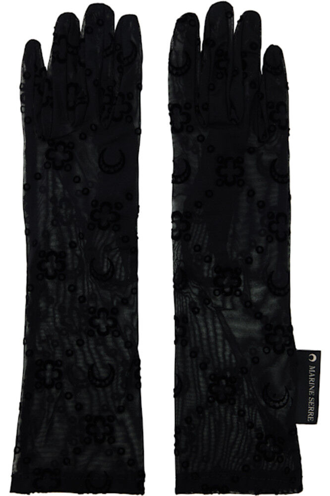 Черные длинные перчатки из переработанной сетчатой ткани Marine Serre
Черные длинные перчатки из переработанной сетчатой ткани Marine Serre