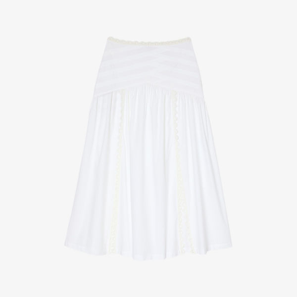 Платье миди Sandro из хлопка с разрезом, белый
Платье миди Sandro из хлопка с разрезом, белый