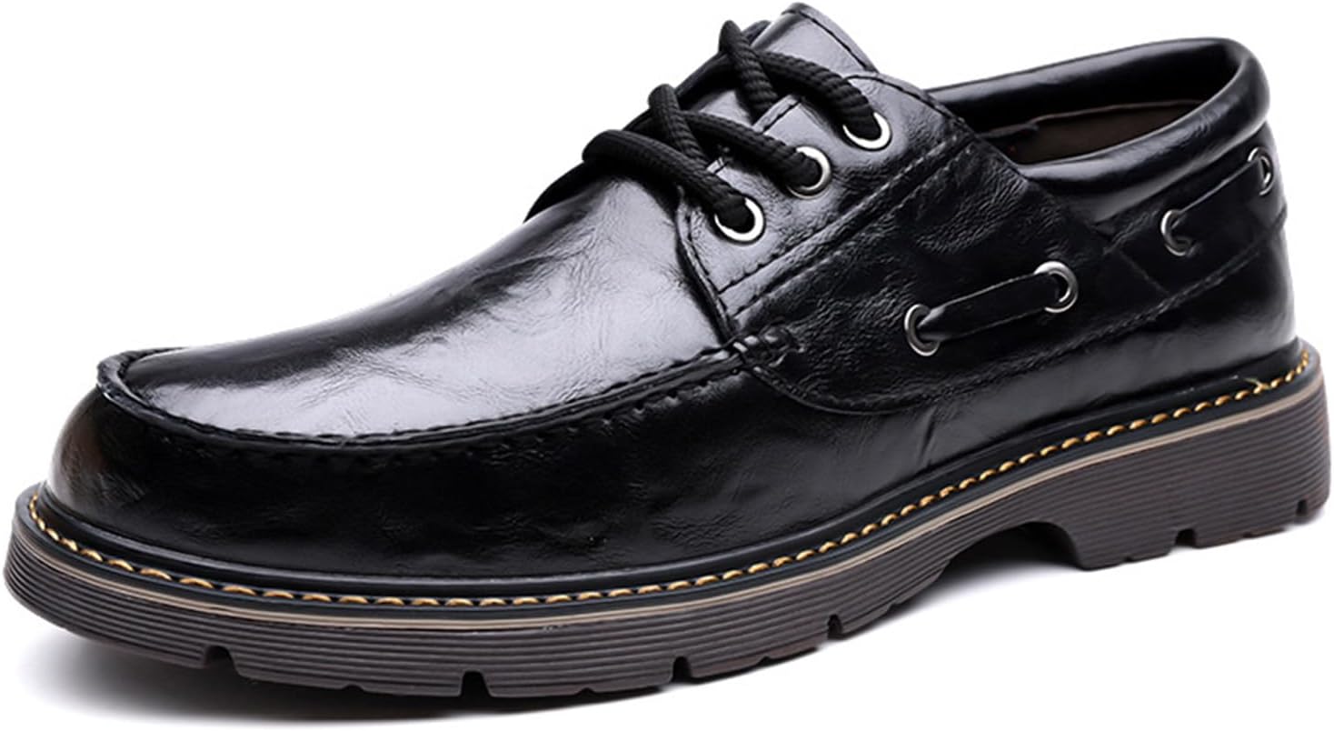 Мужские кожаные оксфорды с 3 отверстиями на шнуровке, платформой с протекторной подошвой, противоскользящие, модель дерби, удобные повседневные и деловые обувь для офиса и прогулок на лодке Oxngdmdm, черный
Мужские кожаные оксфорды с 3 отверстиями на шнуровке, платформой с протекторной подошвой, противоскользящие, модель дерби, удобные повседневные и деловые обувь для офиса и прогулок на лодке Oxngdmdm, черный
