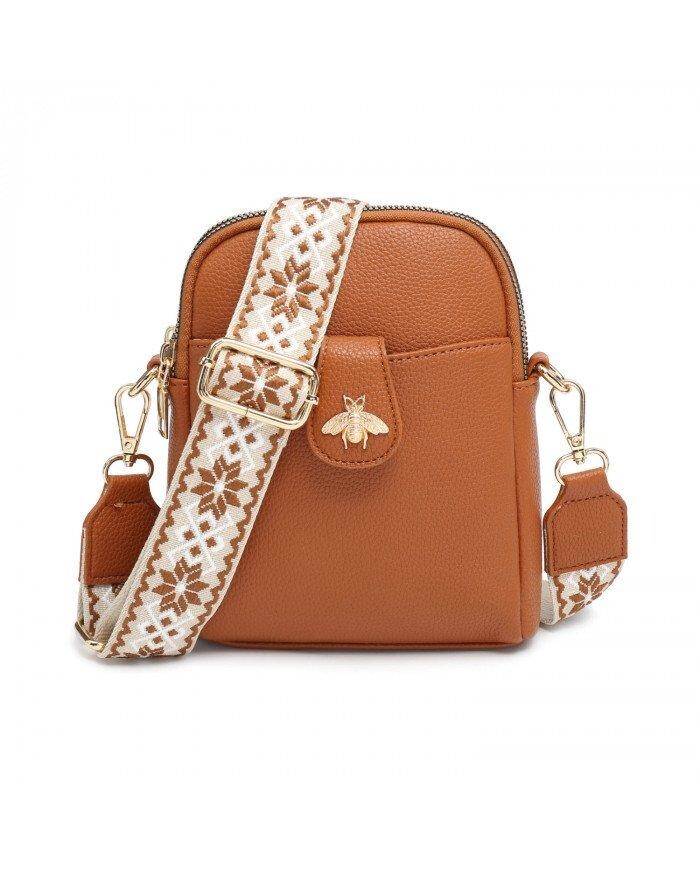 Сумка через плечо с холщовым ремешком Bee Badge и двумя секциями на молнии JFY, коричневый
Сумка через плечо с холщовым ремешком Bee Badge и двумя секциями на молнии JFY, коричневый