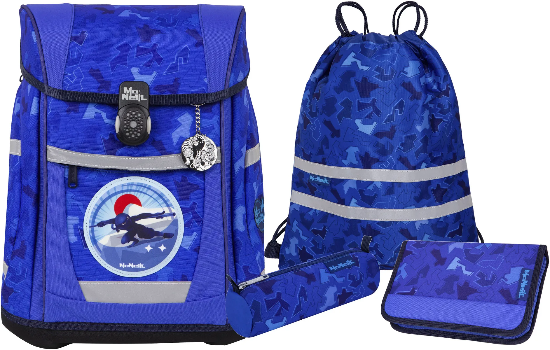 Школьная сумка McNeill "Tenero, Puzzle", светоотражающие полосы на лямках, светоотражающие поверхности, в том числе пенал, спортивная сумка, рулончик для карандашей и магнит с мотивом, цвет Puzzle
Школьная сумка McNeill "Tenero, Puzzle", светоотражающие полосы на лямках, светоотражающие поверхности, в том числе пенал, спортивная сумка, рулончик для карандашей и магнит с мотивом, цвет Puzzle