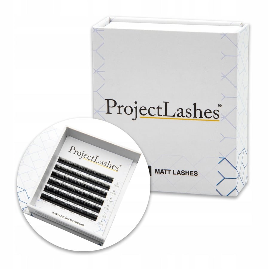 ProjectLashes CC 0.10 5-7 мм черные MIX MAT ресницы для наращивания