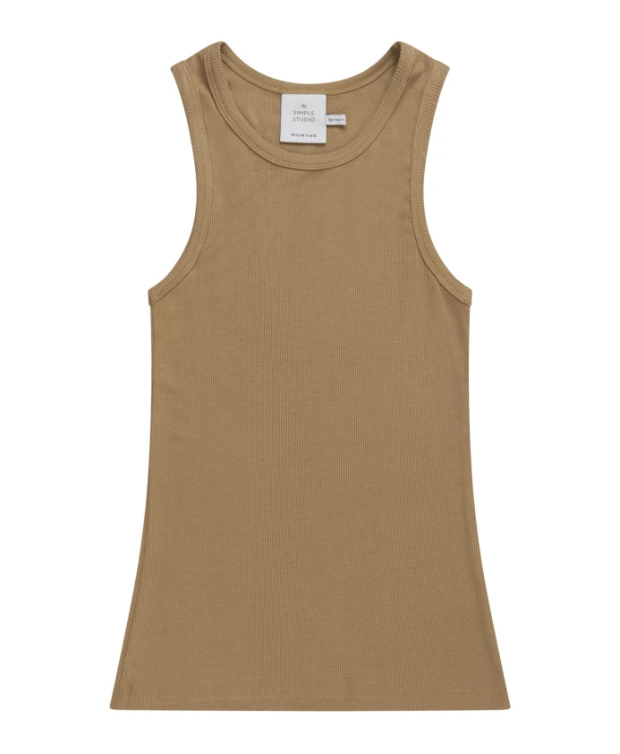 Персиковый топ в рубчик с круглым вырезом Munthe, бежевый
Персиковый топ в рубчик с круглым вырезом Munthe, бежевый