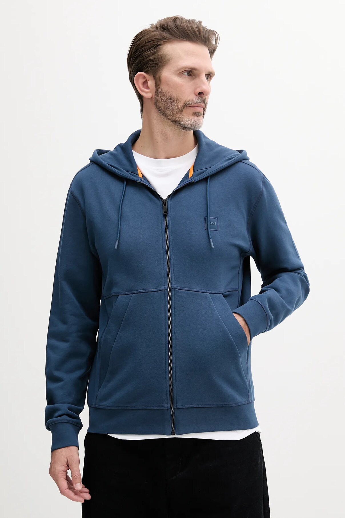 Хлопковая толстовка Boss Orange, темно-синий
Хлопковая толстовка Boss Orange, темно-синий
