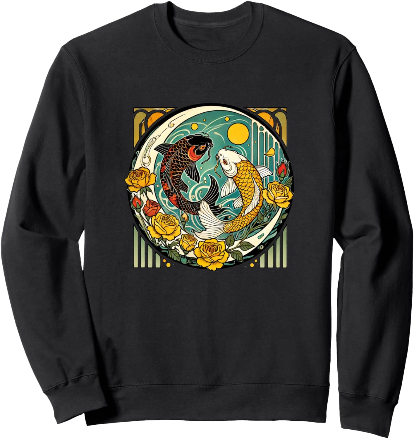 Толстовка в стиле модерн с изображением пруда с карпами и розами Vintage Koi Loves Snugg, черный
Толстовка в стиле модерн с изображением пруда с карпами и розами Vintage Koi Loves Snugg, черный