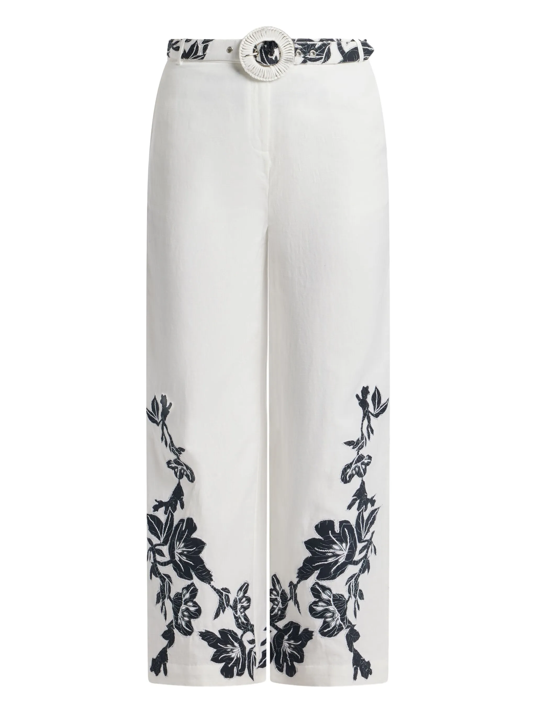 Брюки Ahi с поясом и цветочной вышивкой Hemant And Nandita, белый
Брюки Ahi с поясом и цветочной вышивкой Hemant And Nandita, белый