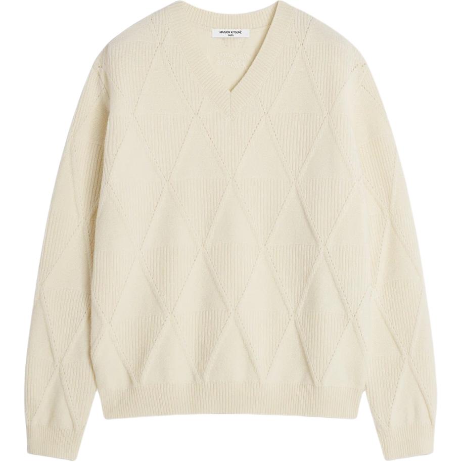 Свитер Wool с алмазным узором Maison Kitsune, бежевый
Свитер Wool с алмазным узором Maison Kitsune, бежевый