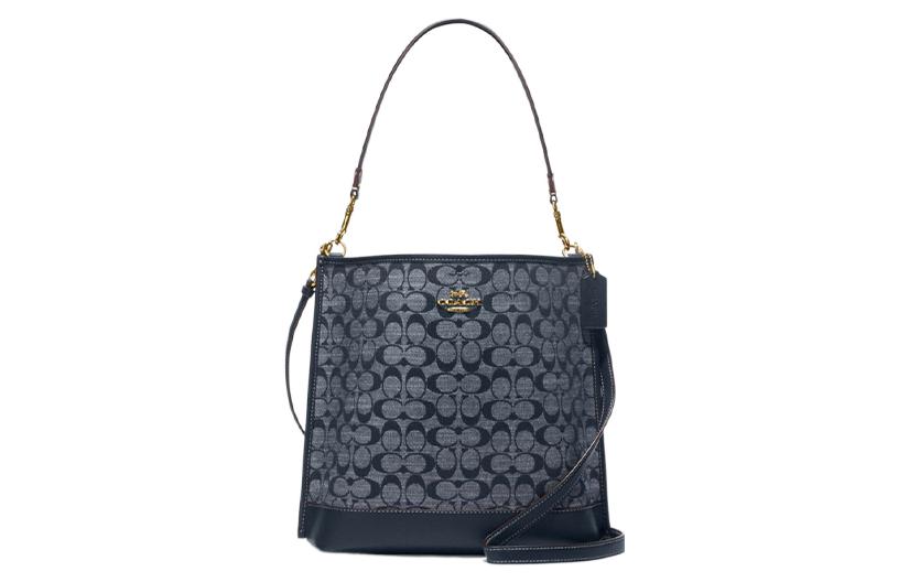 Сумка-ведро Mollie из ткани с кожаными вставками, сумка через плечо, кросс-боди Tubas женская джинсово-синяя COACH
Сумка-ведро Mollie из ткани с кожаными вставками, сумка через плечо, кросс-боди Tubas женская джинсово-синяя COACH