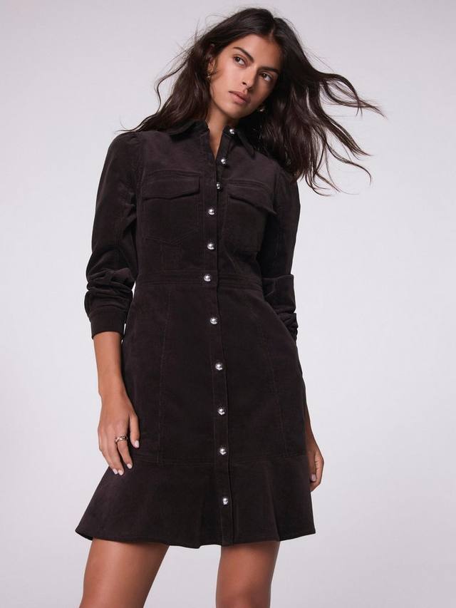 Короткое платье-рубашка из вельвета Mint Velvet, Brown
Короткое платье-рубашка из вельвета Mint Velvet, Brown