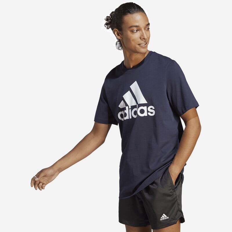 Мужская футболка Essentials из одинарного джерси с большим логотипом Adidas, синий
Мужская футболка Essentials из одинарного джерси с большим логотипом Adidas, синий
