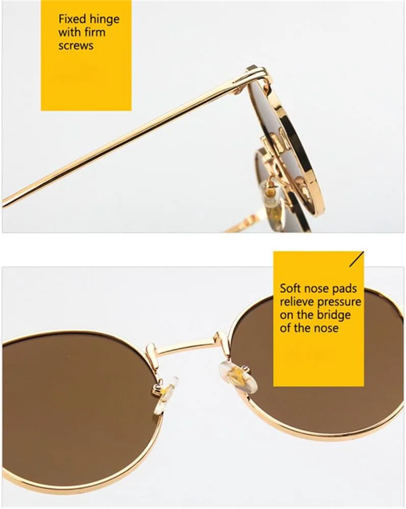 Солнцезащитные очки для женщин и мужчин, круглые солнцезащитные очки, женская металлическая оправа, очки для активного отдыха, защита от УФ-излучения UV400 HDUBFY, 2
Солнцезащитные очки для женщин и мужчин, круглые солнцезащитные очки, женская металлическая оправа, очки для активного отдыха, защита от УФ-излучения UV400 HDUBFY, 2