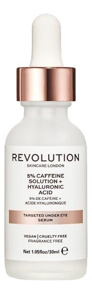 Makeup Revolution, Skincare, Сыворотка, уменьшающая темные круги под глазами, 5% восстанавливающая кофеина и гиалуроновой кислоты, 30 мл
Makeup Revolution, Skincare, Сыворотка, уменьшающая темные круги под глазами, 5% восстанавливающая кофеина и гиалуроновой кислоты, 30 мл