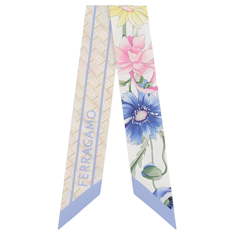 Ferragamo Шарф с цветочным принтом, Beige/Light Blue
Ferragamo Шарф с цветочным принтом, Beige/Light Blue