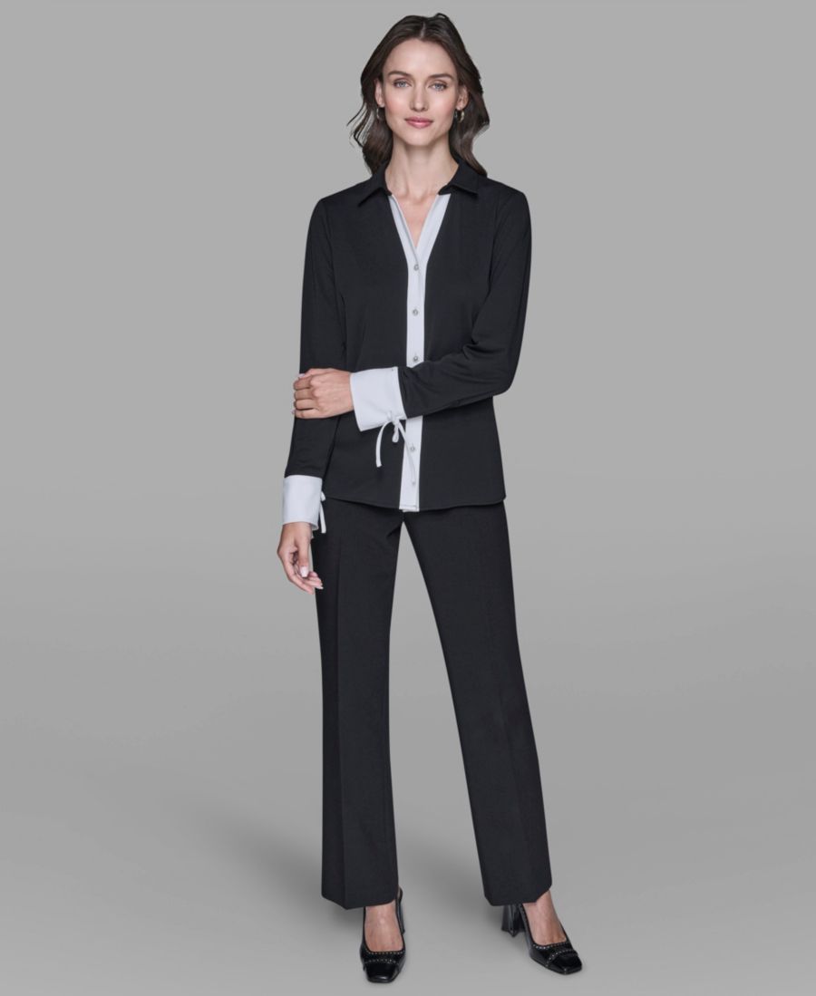 Женская блузка с контрастным воротником KARL LAGERFELD PARIS, Black/soft White
Женская блузка с контрастным воротником KARL LAGERFELD PARIS, Black/soft White