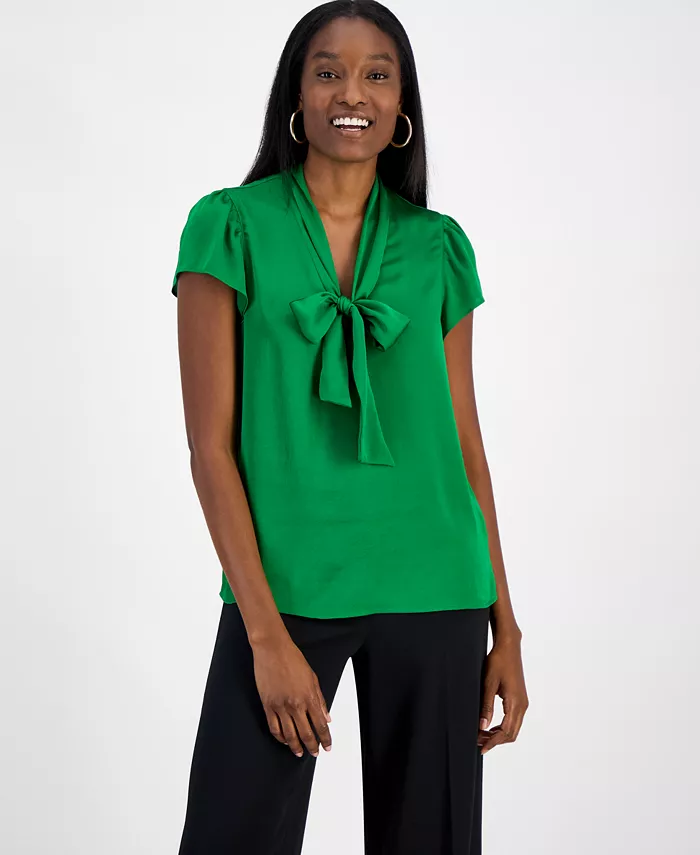 Женская блузка с запахом и расклешенными рукавами Bar III, зеленый
Женская блузка с запахом и расклешенными рукавами Bar III, зеленый