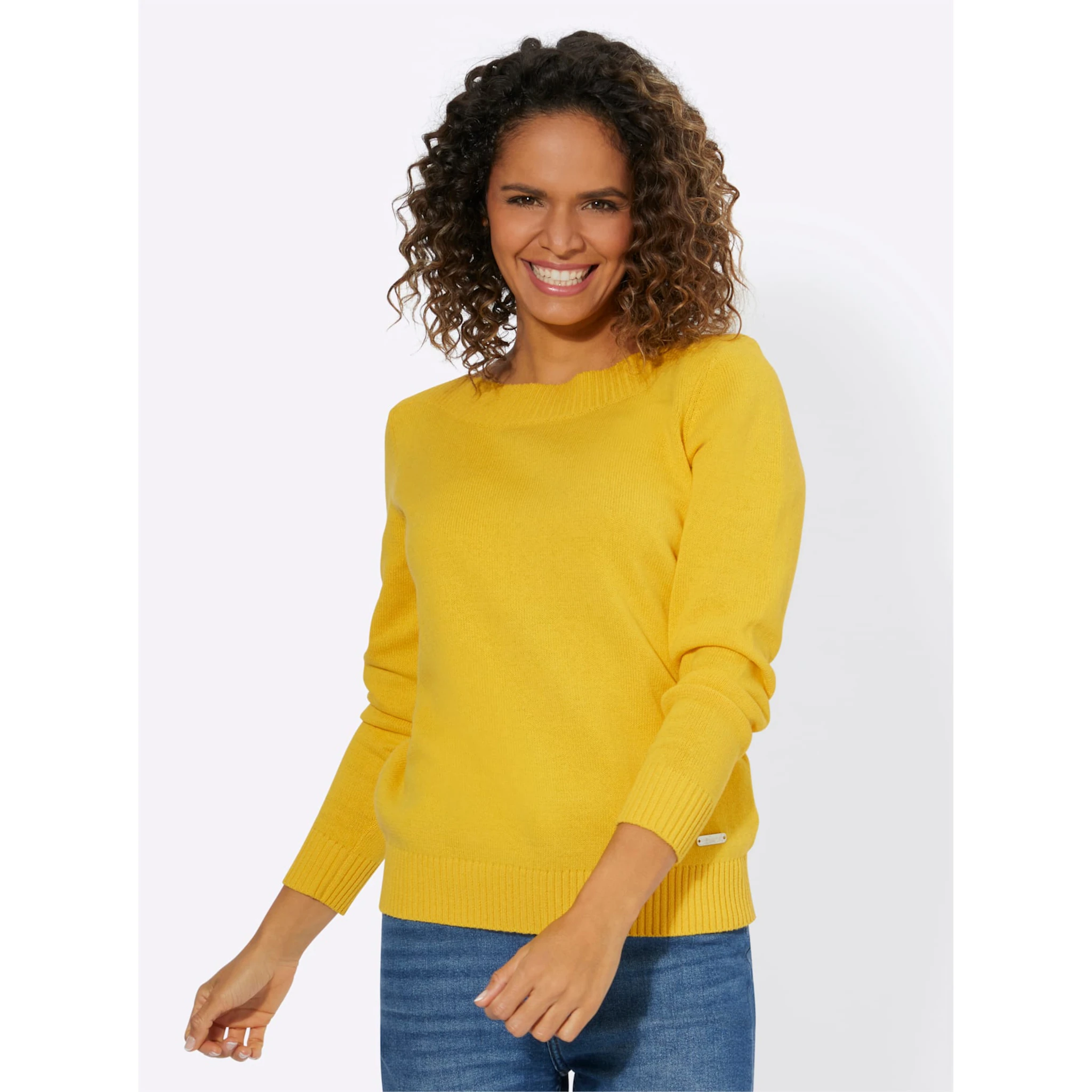 Повседневный образ Вязаный джемпер "Пуловер" Casual Looks, цвет Ocker 
Повседневный образ Вязаный джемпер "Пуловер" Casual Looks, цвет Ocker