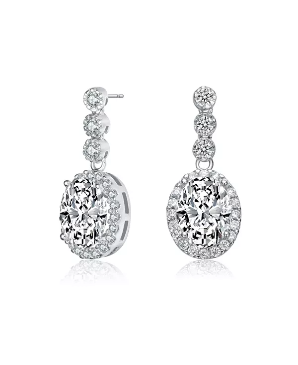 Серьги-Подвески из стерлингового серебра с прозрачными овальными и круглыми кубическими циркониями, покрытые белым золотом или 14-каратным золотом Genevive, clear
Серьги-Подвески из стерлингового серебра с прозрачными овальными и круглыми кубическими циркониями, покрытые белым золотом или 14-каратным золотом Genevive, clear