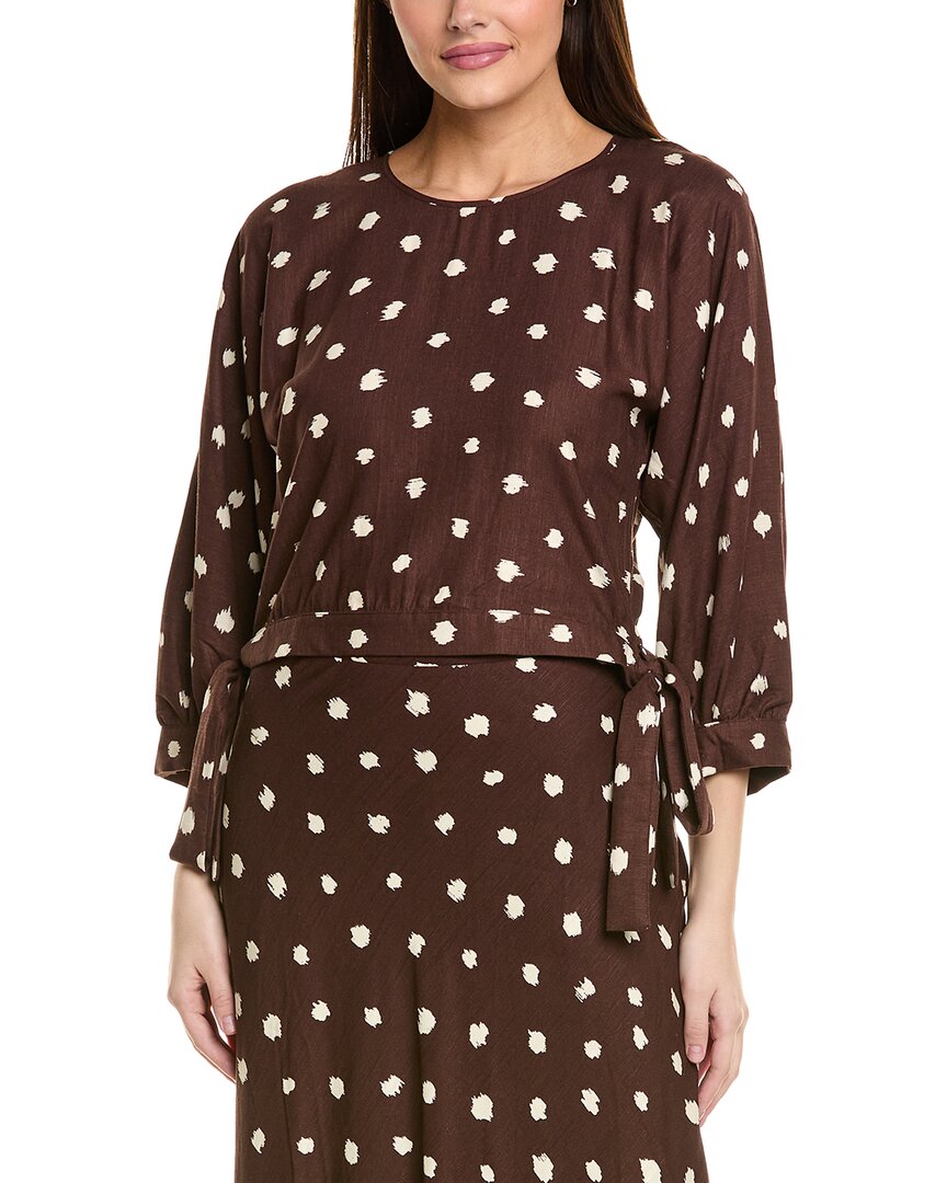 1. STATE Блузка с галстуком из льняной смеси 1.State, коричневый
1. STATE Блузка с галстуком из льняной смеси 1.State, коричневый