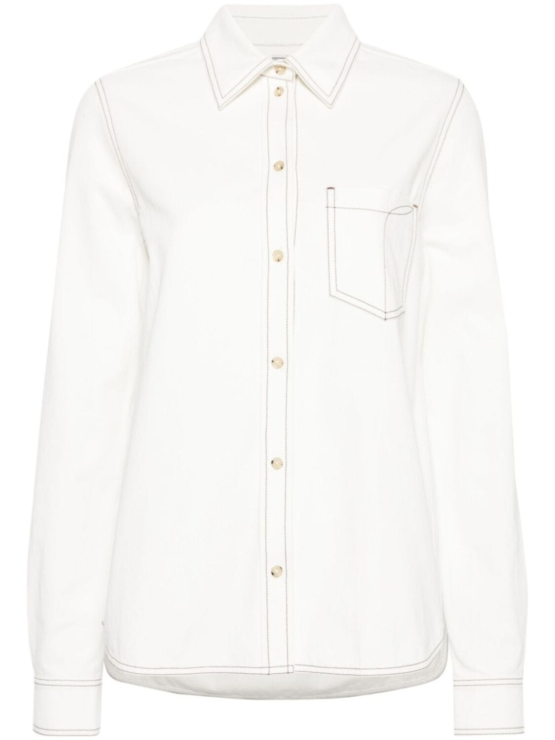 TOTEME рубашка с контрастной строчкой, белый
TOTEME рубашка с контрастной строчкой, белый