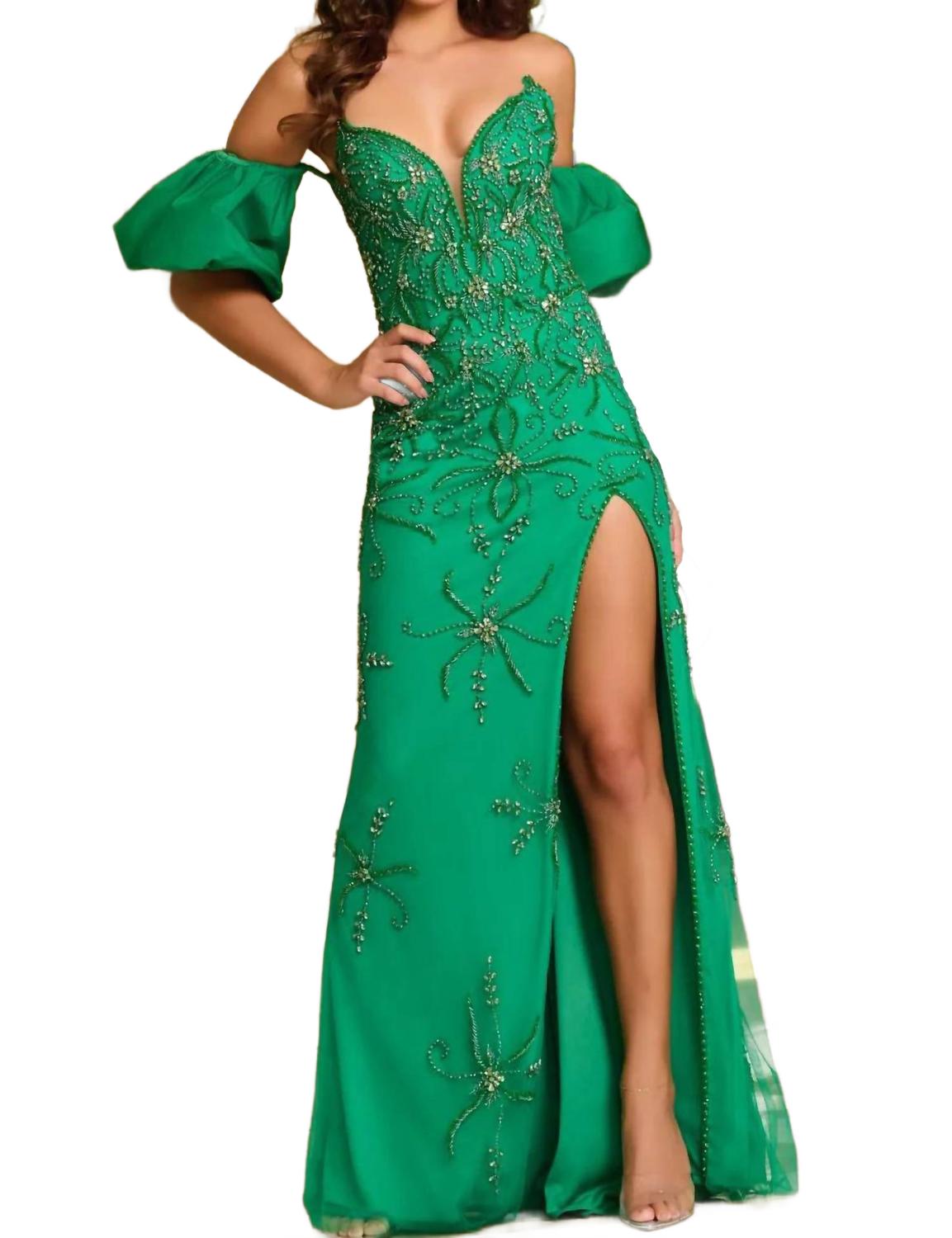 Изумрудное бисерное платье с открытыми плечами JOVANI, изумрудный
Изумрудное бисерное платье с открытыми плечами JOVANI, изумрудный