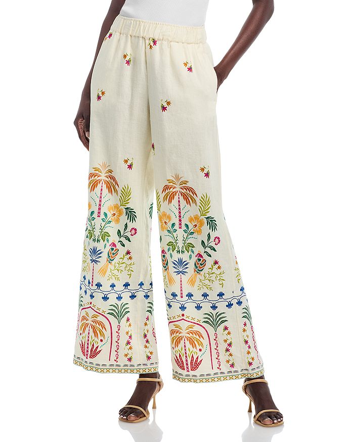 Льняные брюки с широкими штанинами Johnny Was, мультиколор
Льняные брюки с широкими штанинами Johnny Was, мультиколор
