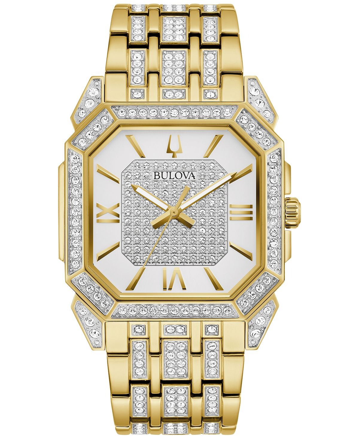 Мужские часы-браслет из нержавеющей стали Crystal Octava золотистого цвета, 40 мм Bulova
Мужские часы-браслет из нержавеющей стали Crystal Octava золотистого цвета, 40 мм Bulova