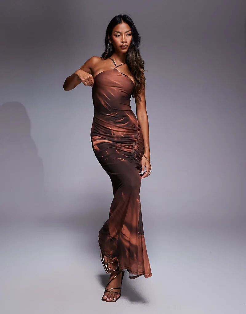 Платье миди из тонкой сетки ASOS DESIGN с бретельками-халтер и сборками коричневого цвета с цветочным принтом
Платье миди из тонкой сетки ASOS DESIGN с бретельками-халтер и сборками коричневого цвета с цветочным принтом