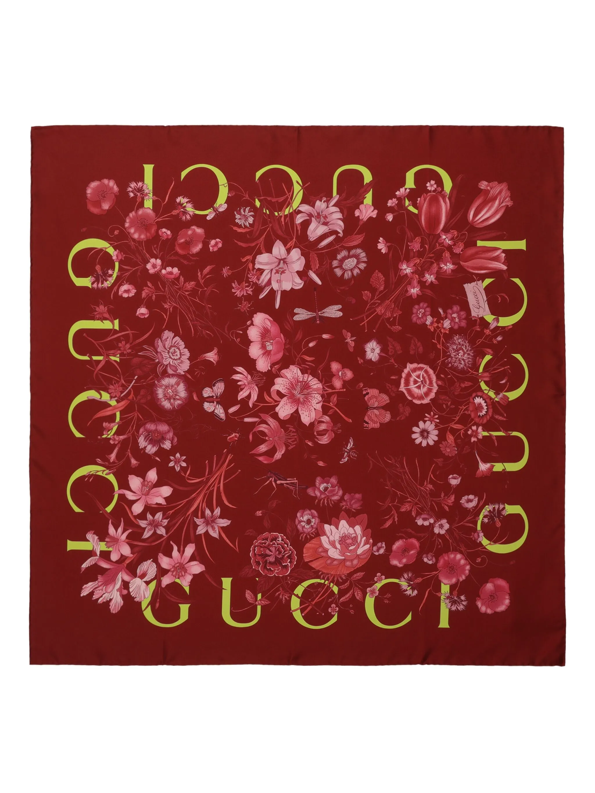 Шарф с цветочным принтом Gucci, красный
Шарф с цветочным принтом Gucci, красный