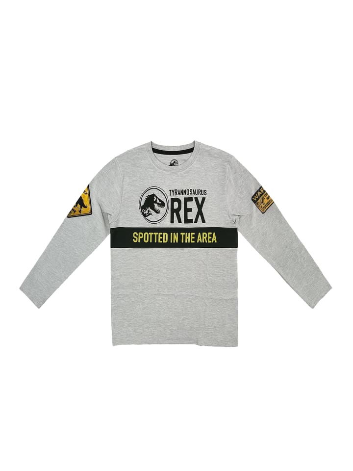 Рубашка с длинным рукавом Jurassic World, серый 
Рубашка с длинным рукавом Jurassic World, серый