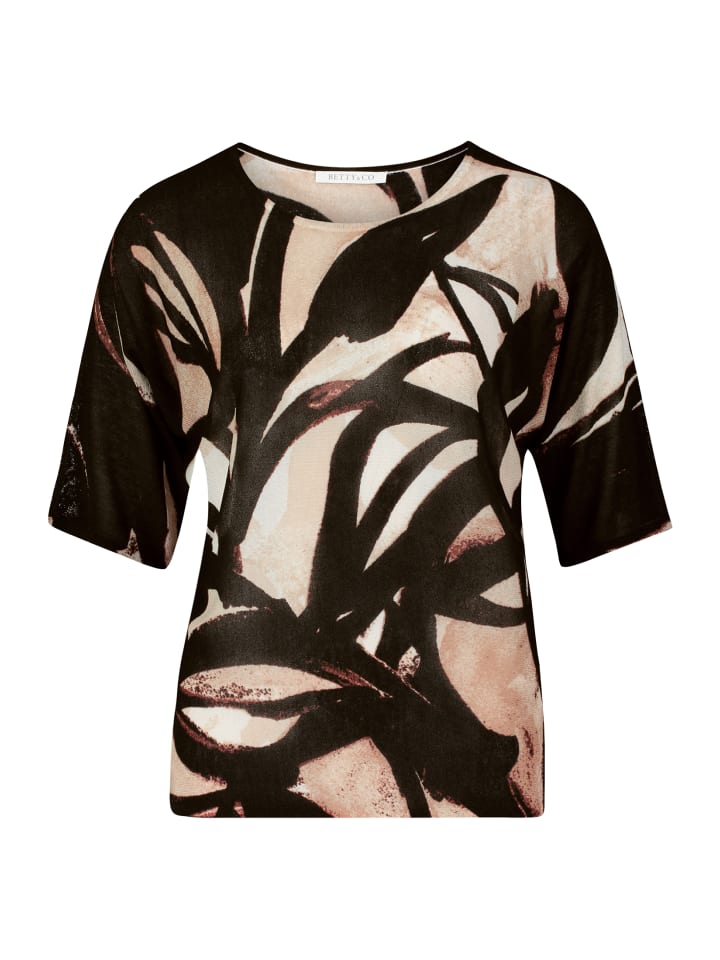 Тонкий вязаный свитер с принтом в черном/натуральном цвете BETTY & CO
Тонкий вязаный свитер с принтом в черном/натуральном цвете BETTY & CO