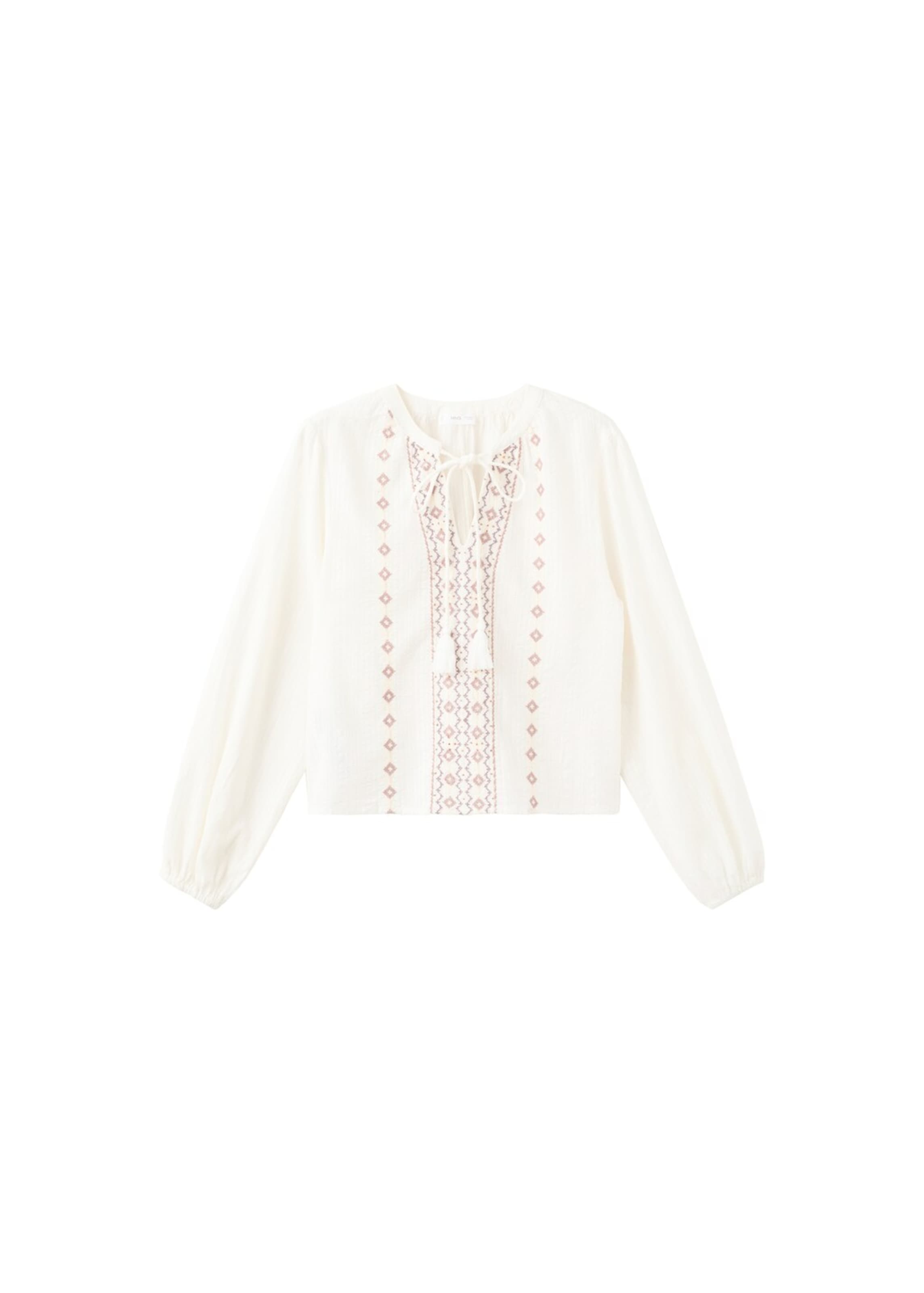 MANGO TEEN Блузка 'Gala' в крапчатом белом цвете
MANGO TEEN Блузка 'Gala' в крапчатом белом цвете