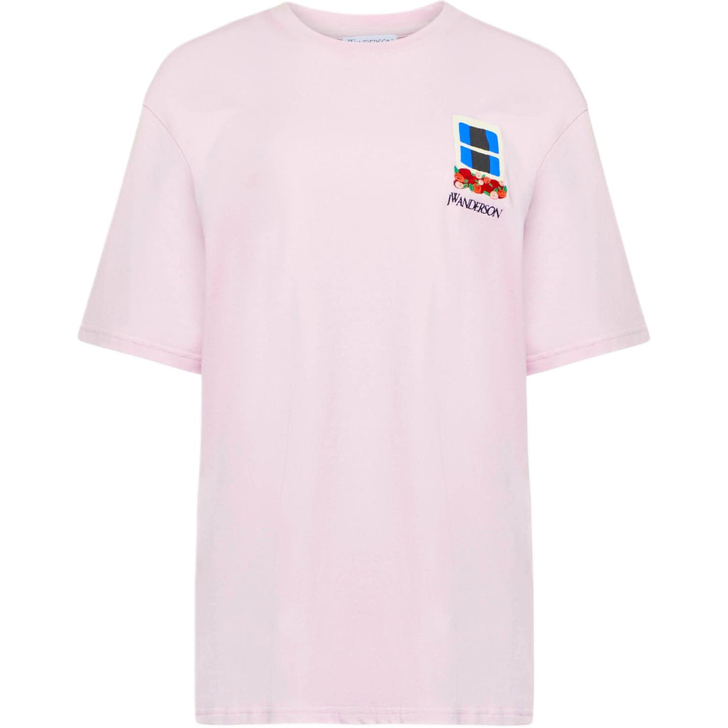 Футболка с вышивкой на рукаве JW Anderson, розовая
Футболка с вышивкой на рукаве JW Anderson, розовая