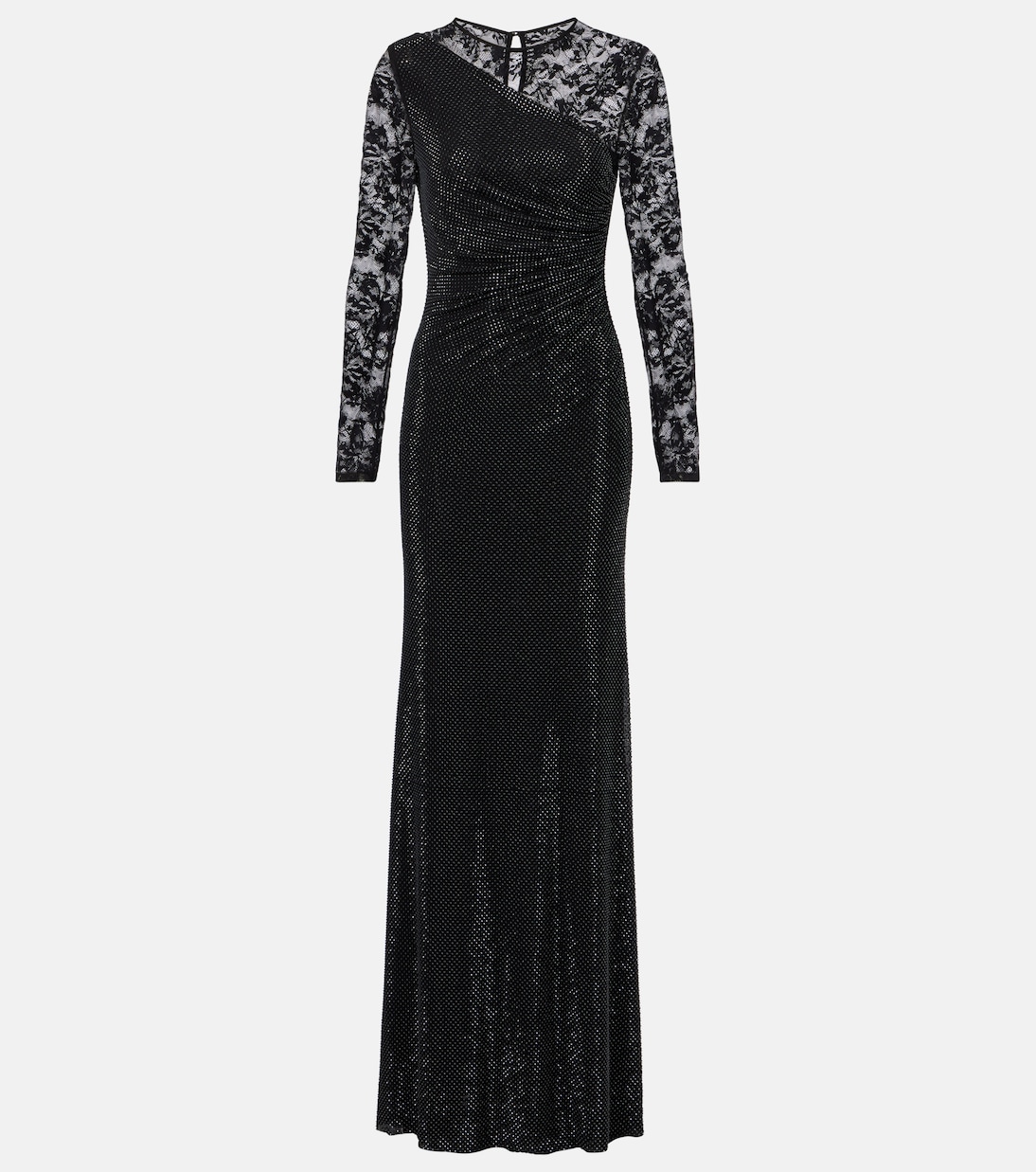 Платье с кружевной отделкой и стразами Self-Portrait, черный
Платье с кружевной отделкой и стразами Self-Portrait, черный