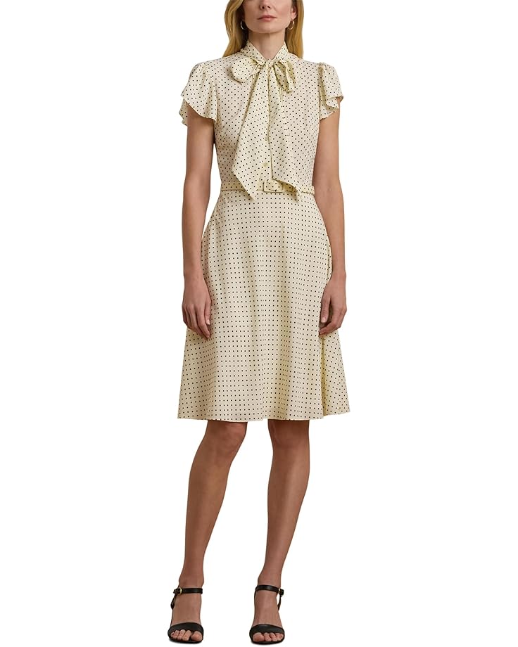 Платье Lauren Ralph Lauren Polka-Dot Belted Crepe Tie-Neck Dress, цвет Cream/Black
Платье Lauren Ralph Lauren Polka-Dot Belted Crepe Tie-Neck Dress, цвет Cream/Black