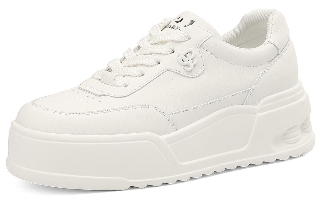 Кеды, скейтборд обувь женская низкая Josiny, белый/черный 
Кеды, скейтборд обувь женская низкая Josiny, белый/черный