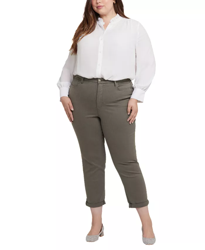 Джинсы Margot Girlfriend больших размеров NYDJ, зеленый
Джинсы Margot Girlfriend больших размеров NYDJ, зеленый