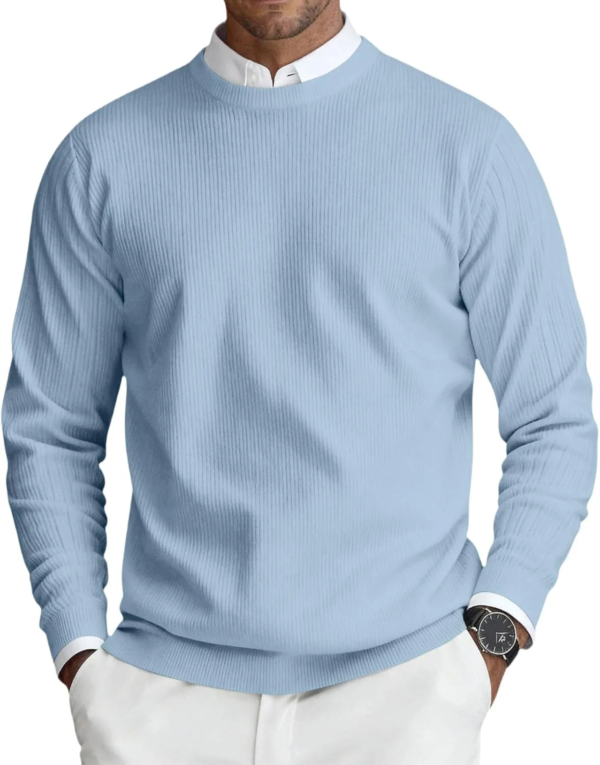 Мужской свитер DuDubaby с круглым вырезом, легкий вязаный
Мужской свитер DuDubaby с круглым вырезом, легкий вязаный