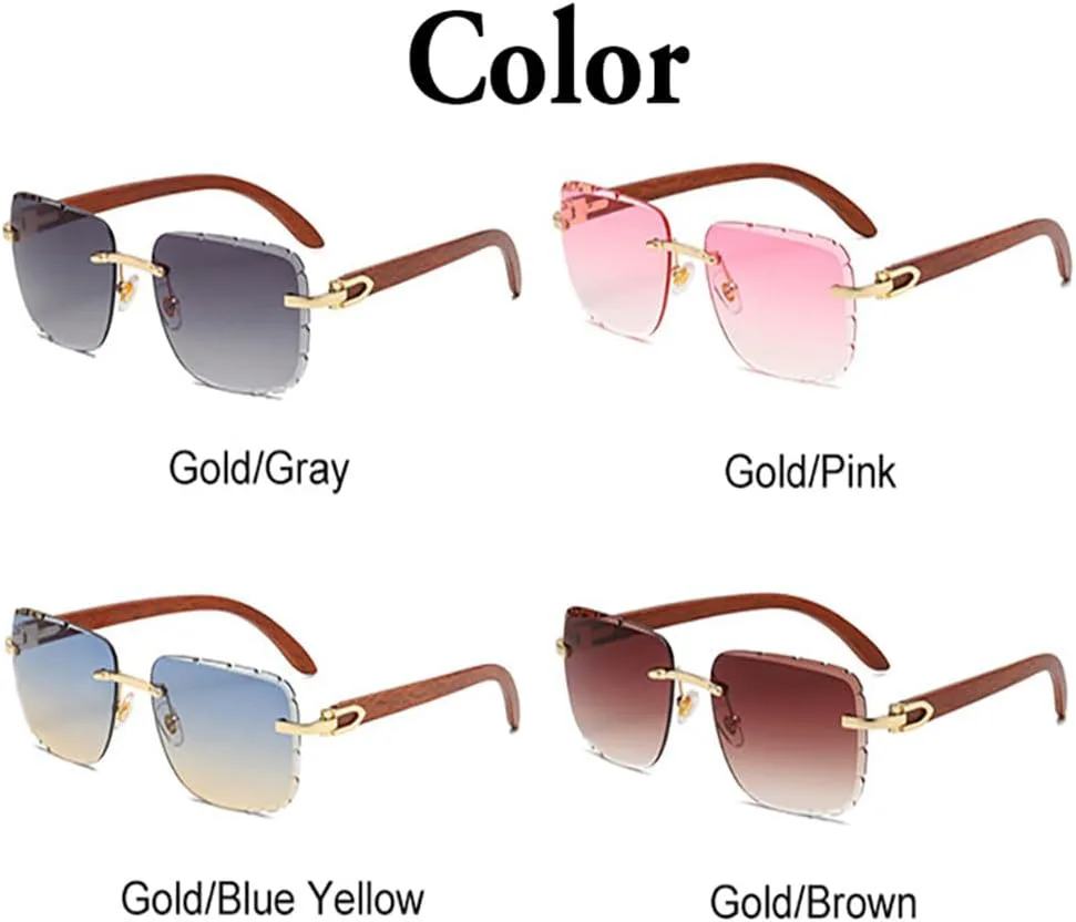 Модные безрамочные солнцезащитные очки для женщин, сверхлегкие, с металлическими дужками, для вождения на открытом воздухе, с защитой от ультрафиолета KTUCN, Pink
Модные безрамочные солнцезащитные очки для женщин, сверхлегкие, с металлическими дужками, для вождения на открытом воздухе, с защитой от ультрафиолета KTUCN, Pink