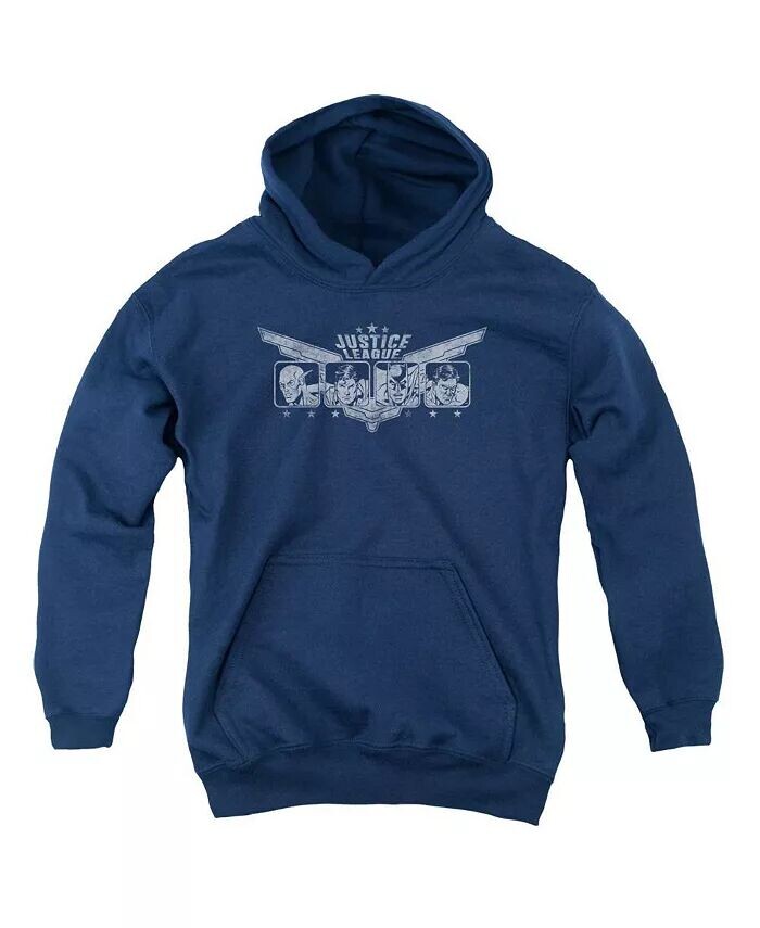 Толстовка с капюшоном Boys of America Youth Justice Wings Justice League, синий 
Толстовка с капюшоном Boys of America Youth Justice Wings Justice League, синий