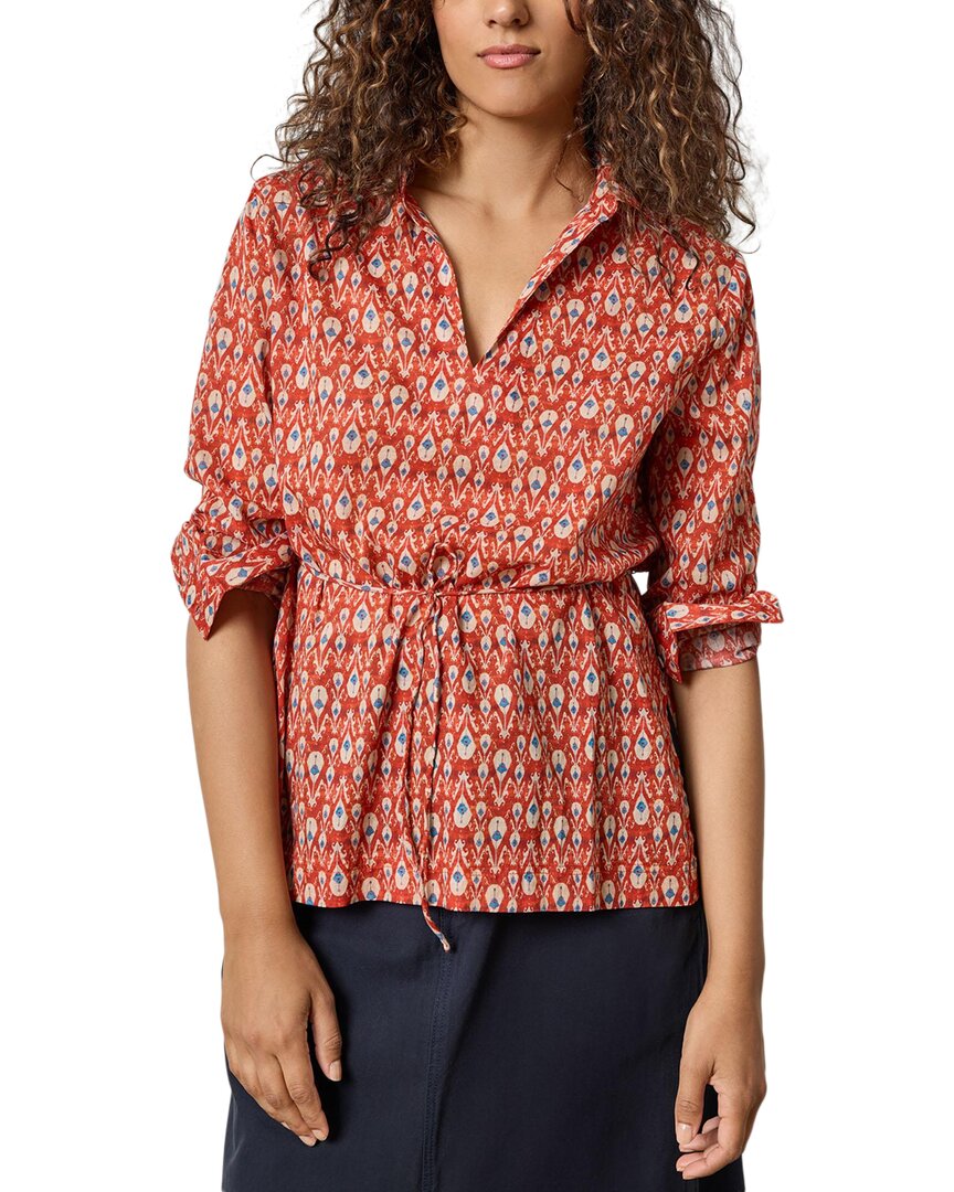 Lilla P Топ с воротником и разрезом на шее, красный
Lilla P Топ с воротником и разрезом на шее, красный