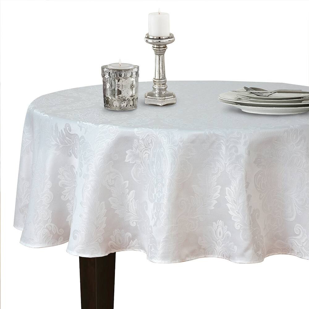 Elrene Home Fashions Barcelona Жаккардовая круглая скатерть из дамасской ткани, белый
Elrene Home Fashions Barcelona Жаккардовая круглая скатерть из дамасской ткани, белый
