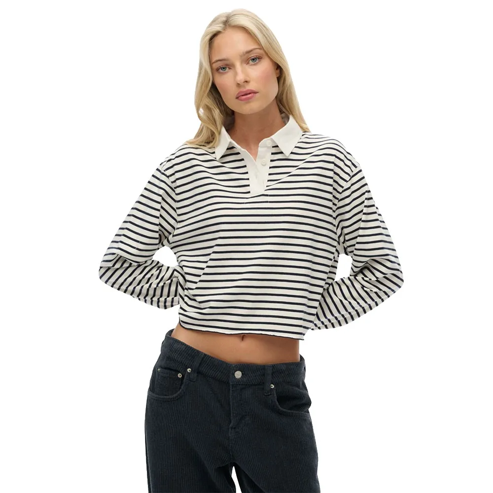 Поло Superdry Athletic Essential Cropped Striped Rugby с длинным рукавом, белый
Поло Superdry Athletic Essential Cropped Striped Rugby с длинным рукавом, белый