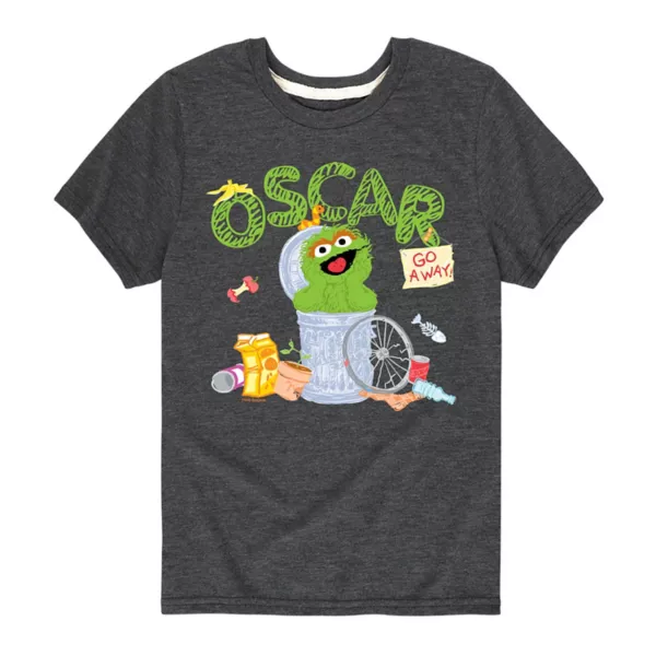 Футболка с принтом «Оскар» из сериала «Улица Сезам» для мальчиков 8–20 лет Licensed Character, серый 
Футболка с принтом «Оскар» из сериала «Улица Сезам» для мальчиков 8–20 лет Licensed Character, серый