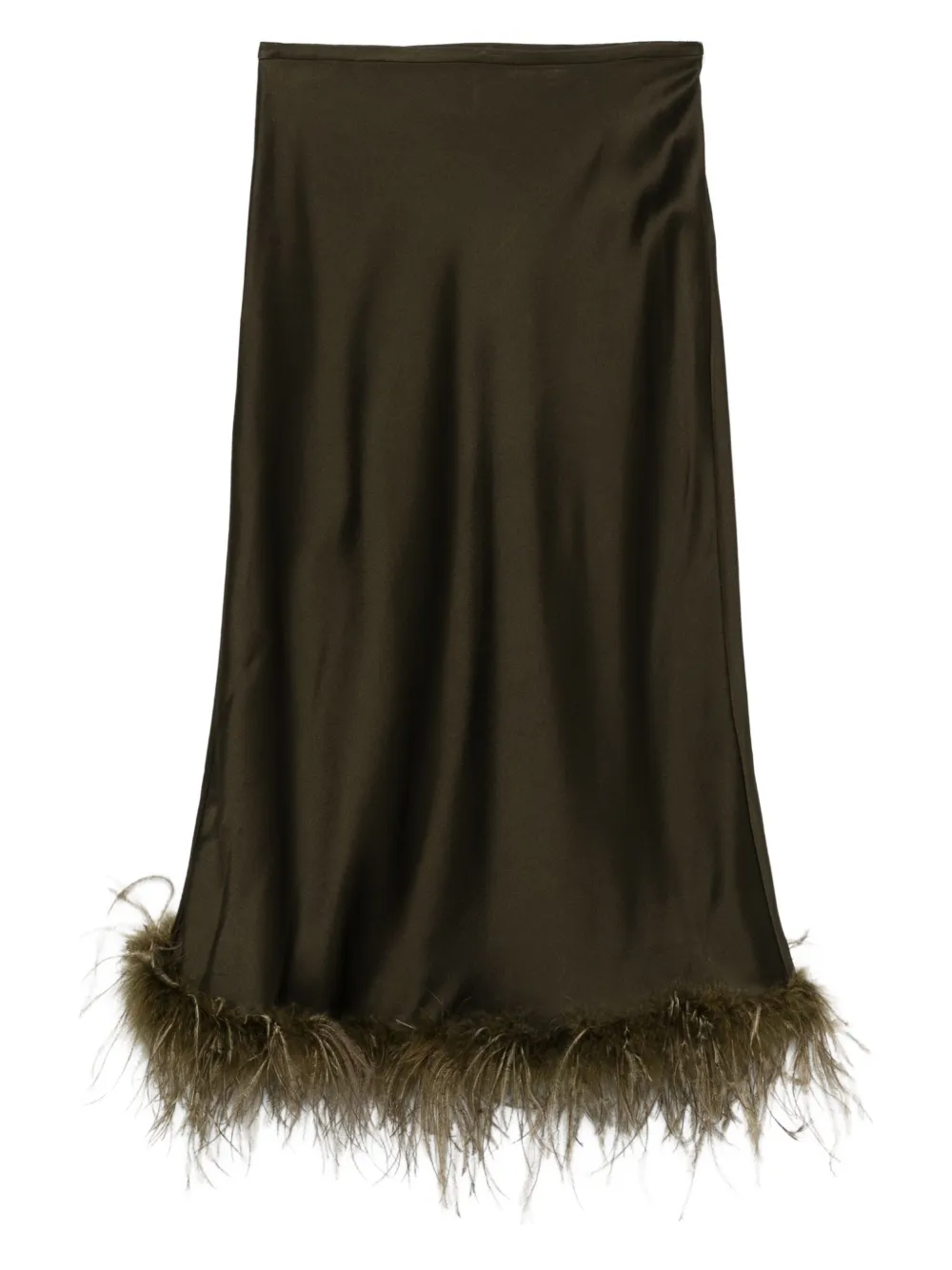 Атласная юбка с перьями BLUMARINE, зеленый
Атласная юбка с перьями BLUMARINE, зеленый